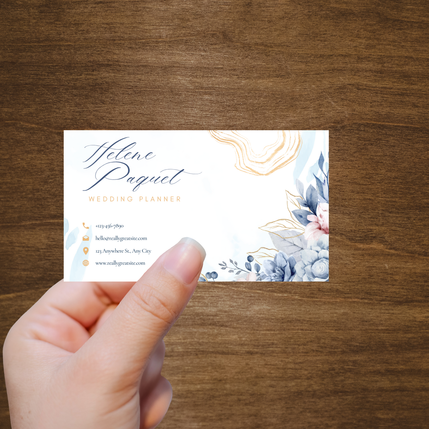 Floral 3.5x2 Business Card Single Sided